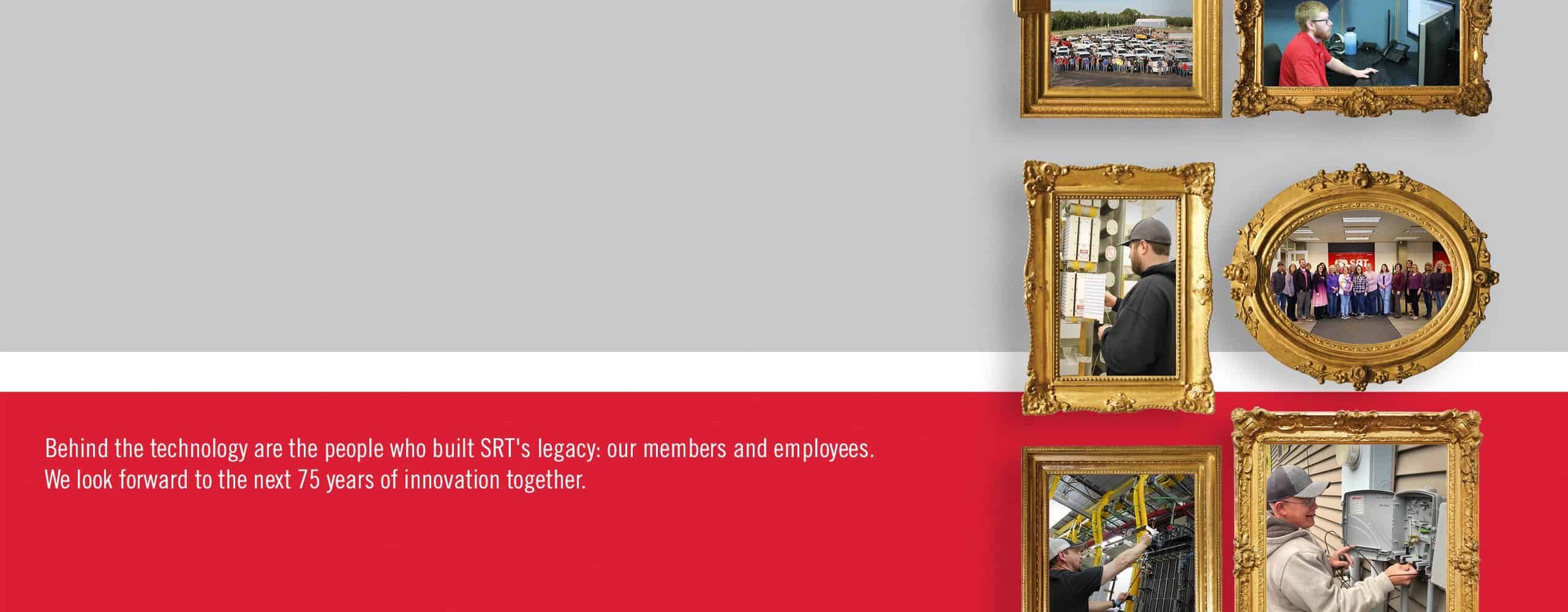 SRT employees demonstrate a telecommunications power panel used in the 1960s.